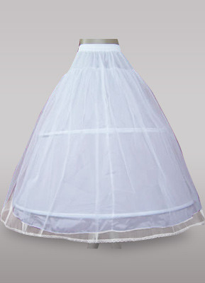 Sottogonna da sposa con 2 strati e 2-guardinfanti plastica da ballo bianca in organza 