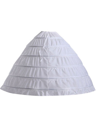 White Wedding Petticoat Ball Gown Slip 1 Layer Bridal Hoop Skirt