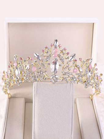 Accesorios para el cabello Tiara Princesa Crown Rhinestone de la boda de la boda para la novia