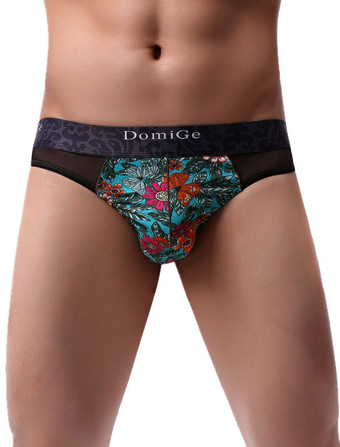 Sexy Panties For Men Aqua Printed Rayon Thong Men Lingerie