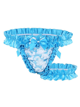Panties Lingerie Sexy Panties Drape Bow Women Blue 