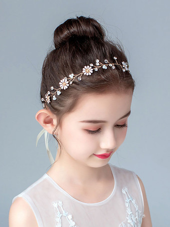 Flower Girl Headpieces Blond Pearls Accessory Pearl Hair Accessories For Kids