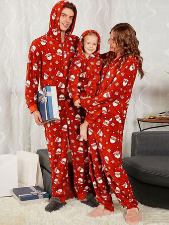 Carnevale Tuta natalizia per la famiglia rossa Pajamar per la famiglia Halloween