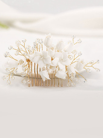 Accessori per capelli da sposa in metallo pettine fatto a mano con copricapo da sposa