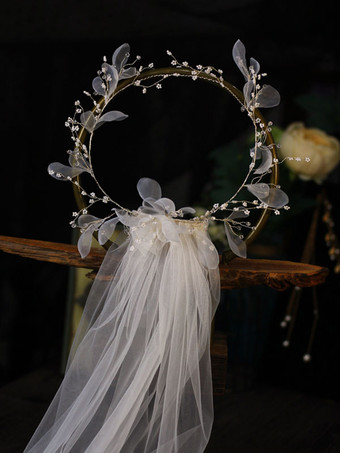 Accessori per capelli in tulle fiore copricapo da sposa copricapo per la sposa