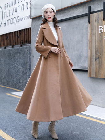 Long Coat For Woman V Neck Oversized Winter Outerwear