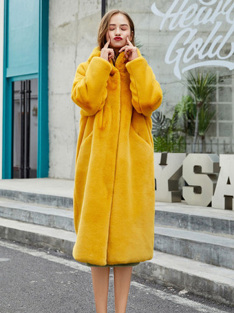 Faux Fur Coats For Women Winter 2023 Long Outerwear