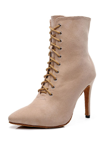 Women Lace Up Pointy Toe Stilettos Ankle Boots