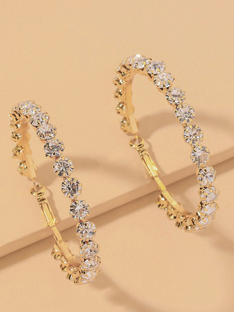 Bridal Earrings Diamond Girl's Rhinestone Pierced Bridal Jewelry