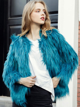 Faux Fur Coat Winter Short Outerwear For Women 2023
