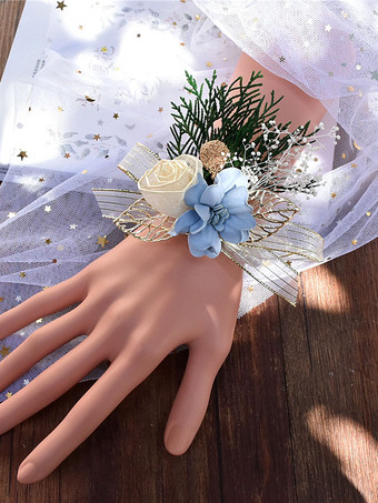 Blumen für die Hochzeit Qualität Kunststoff Seidenblume Drahtform Brautaccessoires