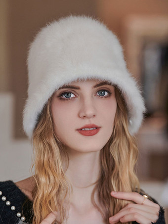 Mützen für Frauen Schicke Polyester-Winter-warme Pelzmützen