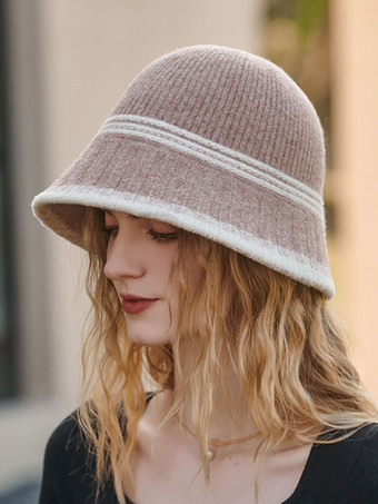 Woman's Hats Modern Stripes Wool Chic Winter Warm Hats