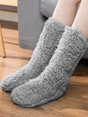 Black Socks High Quality Fluffy Knit Winter Thick Warm Cozy Fuzzy Calcetines Felpa Floor Invierno Women Socks