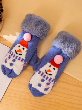 Gloves For Women Printed Christmas Holiday Gift Home Wear Winter Warm Cute Acc
