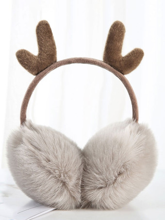 Earmuffs Light Apricot Field Poly/Cotton Blend Christmas Pattern Christmas Holiday Gift Home Wear Winter Warm Cute Acc