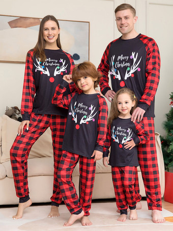 Christmas Matching Family Pajamas Adult's Kid's Christmas Pattern Pants Top
