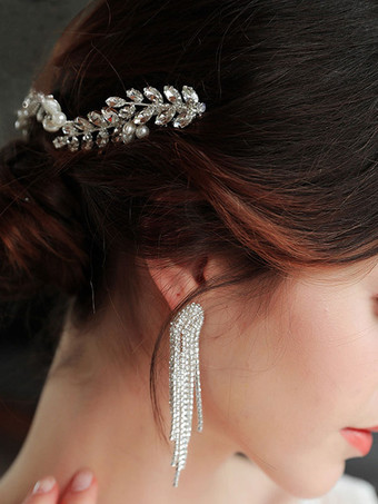Wedding Earrings Rhinestone Women's Rhinestone Pierced Wedding Jewelry