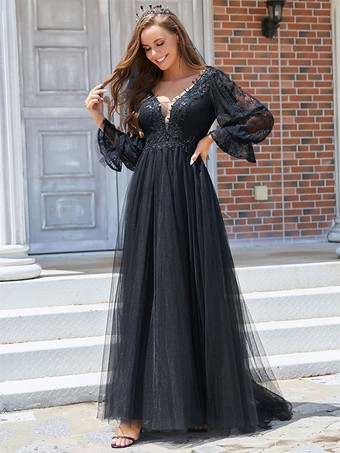 Gothic Wedding Dresses 2023 A-Line Long Sleeves Lace With Train Bridal Gown Free Customization