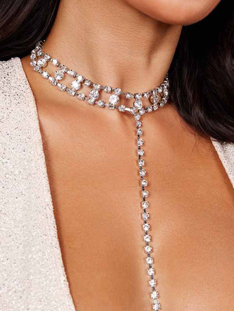Shine Silver Wedding Necklace Acc Bridal Jewelry 2023