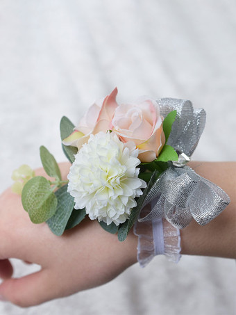 Damigelle d'onore dello sposo e della sposa 2023 Mazzi di fiori per matrimoni floreali Fiore da polso da sposo