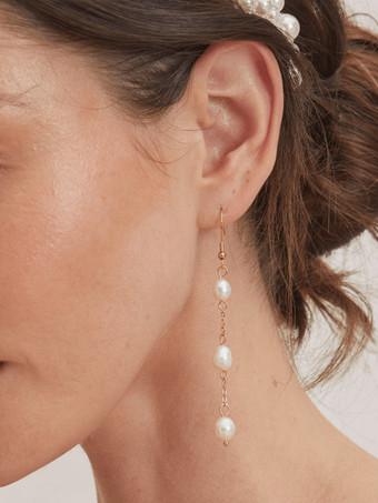Wedding Earrings Girl's Metal Pierced Bridal Jewelry