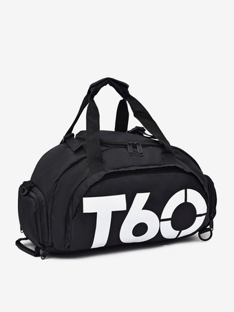 Black Words Printed Casual Sports Bags