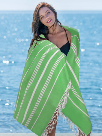 Sand-free Beach Towels Stripe Print Shawl Large Size 180*90cm