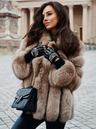 Plush Faux Fur Coat 2023 Winter Outerwear For Women
