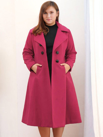 Plus Size Wrap Coat For Woman Warm Winter Outerwear 2023